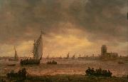 Jan van Goyen Mouth of the Meuse oil